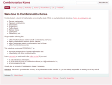 Tablet Screenshot of combinatorics.kr